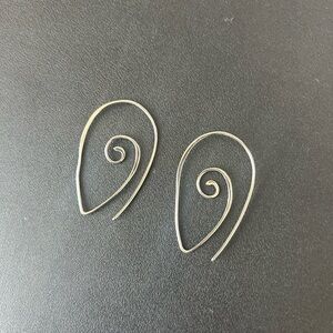 Silver earrings. Bought in Asheville NC at Elementality.